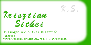 krisztian sitkei business card