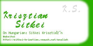 krisztian sitkei business card